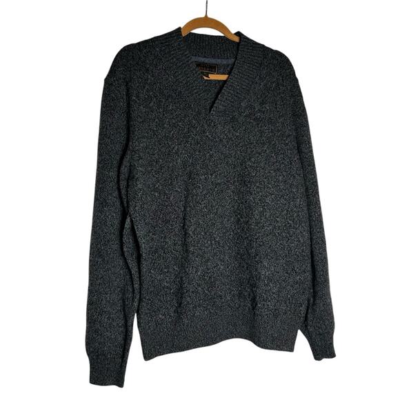 Jos A Bank Reserve Wool Blend Navy V Neck Long Sleeve Sweater Shirt Size XL - Picture 1 of 4